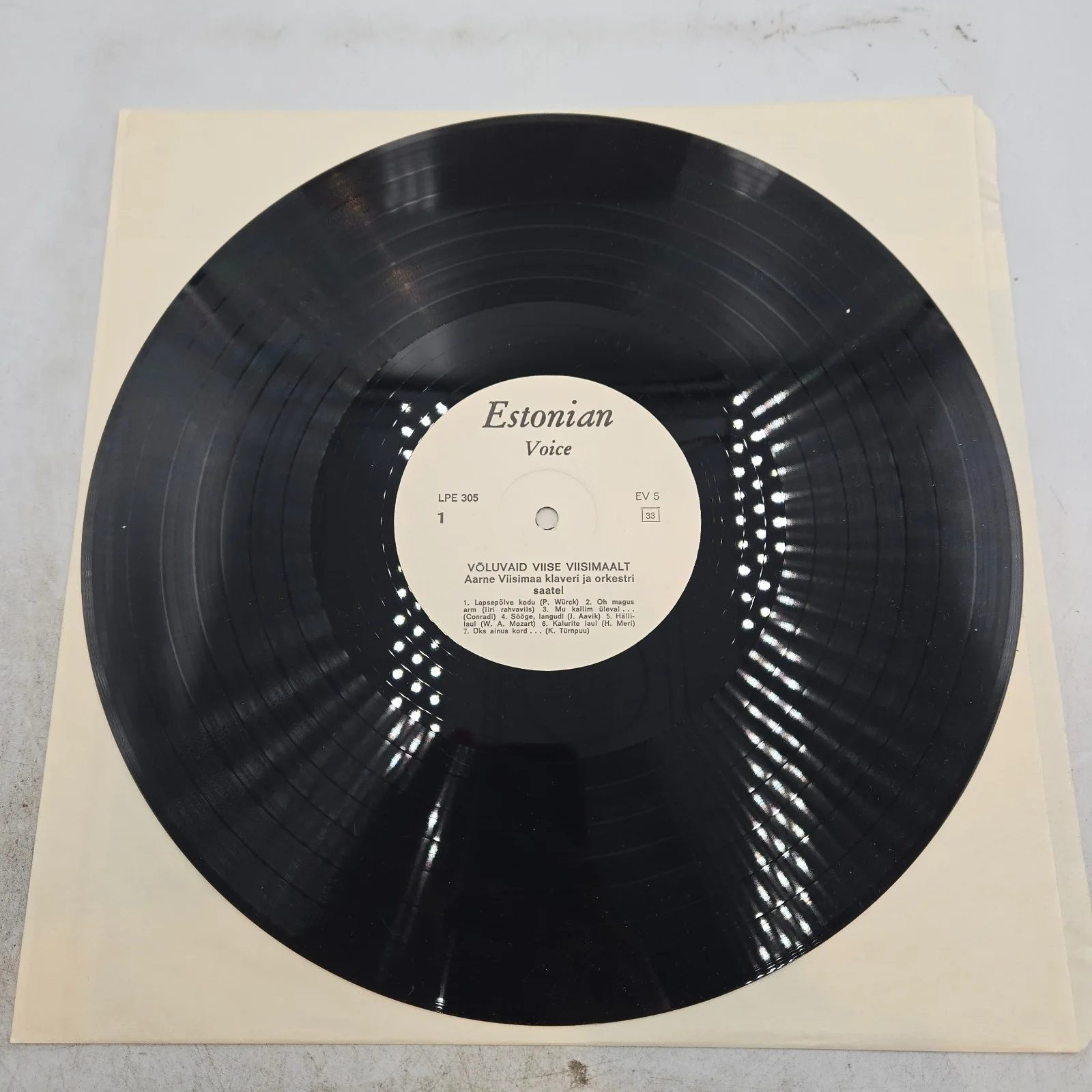 RARE HAND SIGNED BY EXILED ESTONIAN TENOR AARNE VIISEMAA ESTONIAN VOICE LABEL, изображение 4