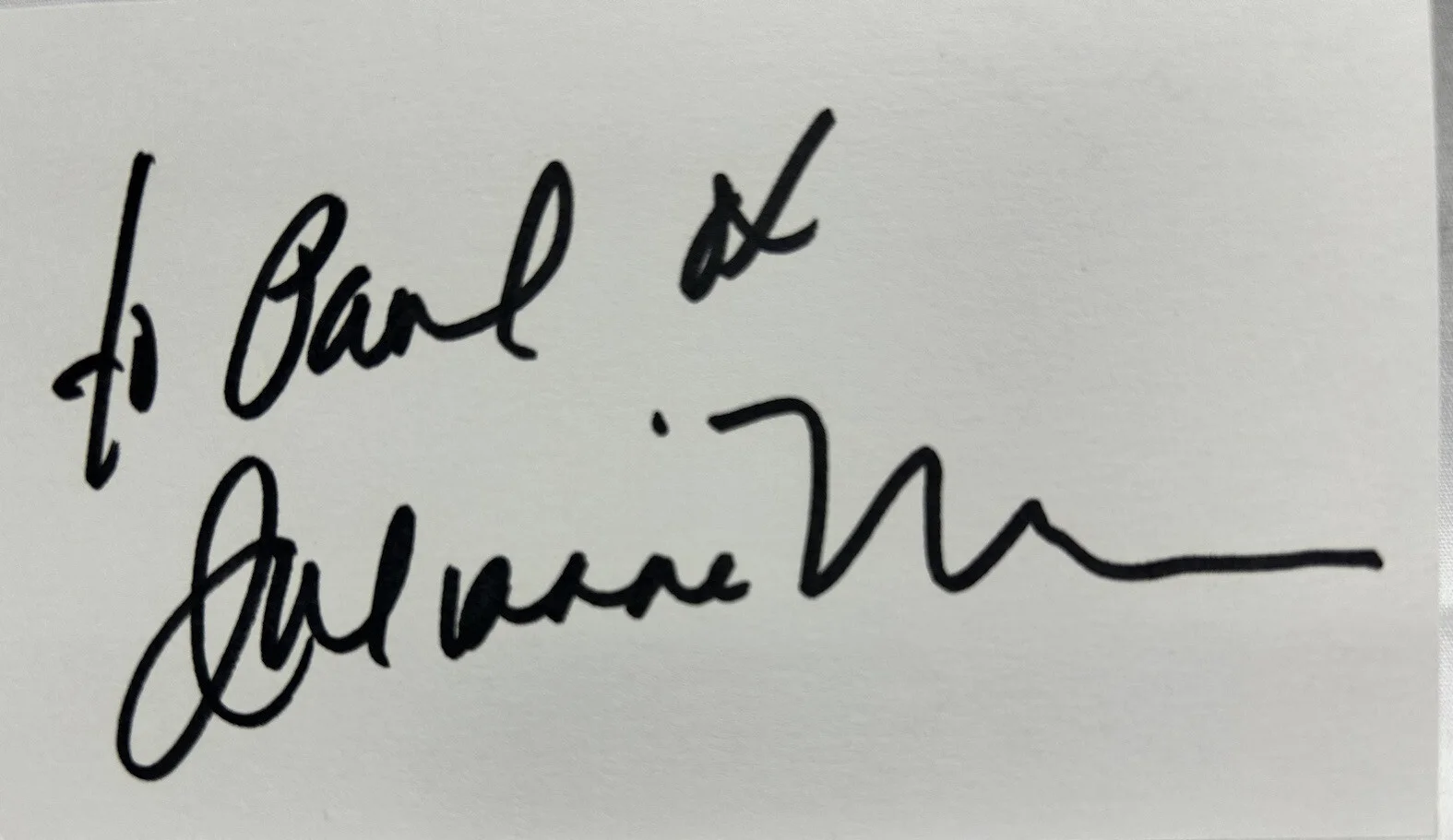Julianne Moore — Julianne Moore American Actress Signature Index Card Original, image 2