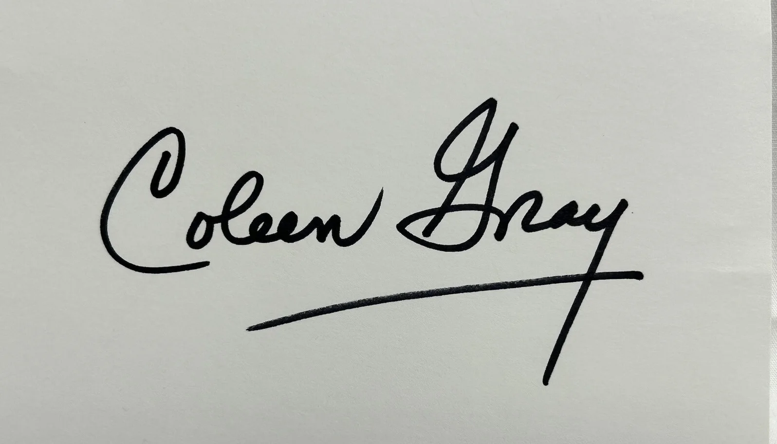 Coleen Gray — Coleen Gray American Actress Signature Index Card Original, image 2