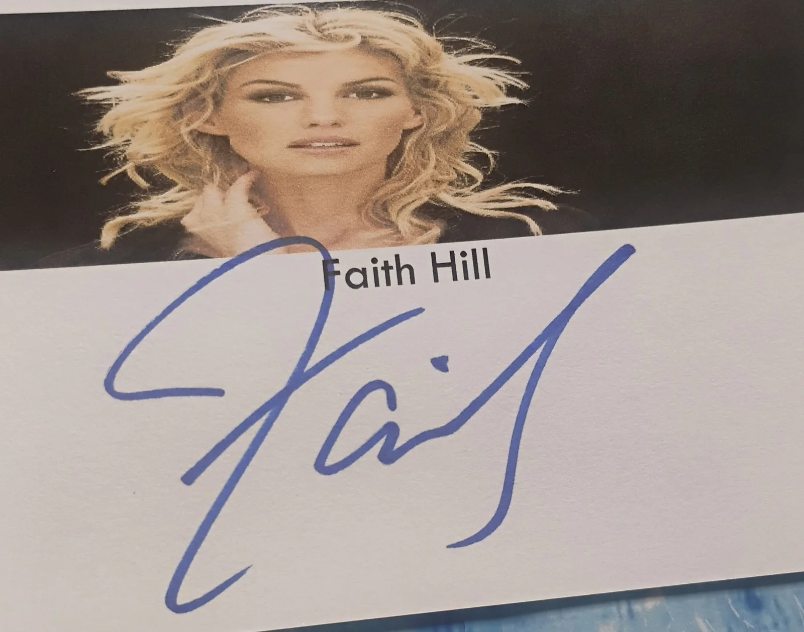 Faith Hill Hand Signed Autograph COA Index Card NO US TARIFFS, image 3