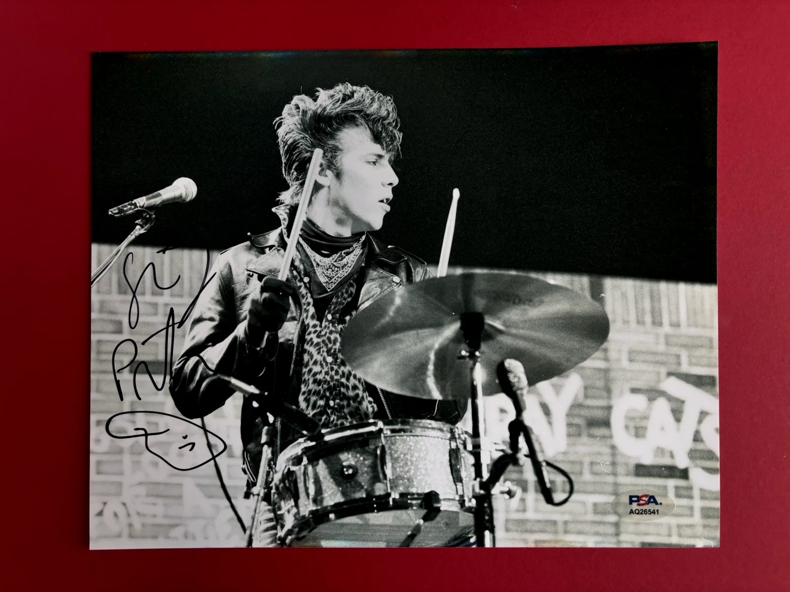 SLIM JIM PHANTOM Signed 8x10 Photo PSA DNA COA Brian Setzer STRAY CATS, изображение 2