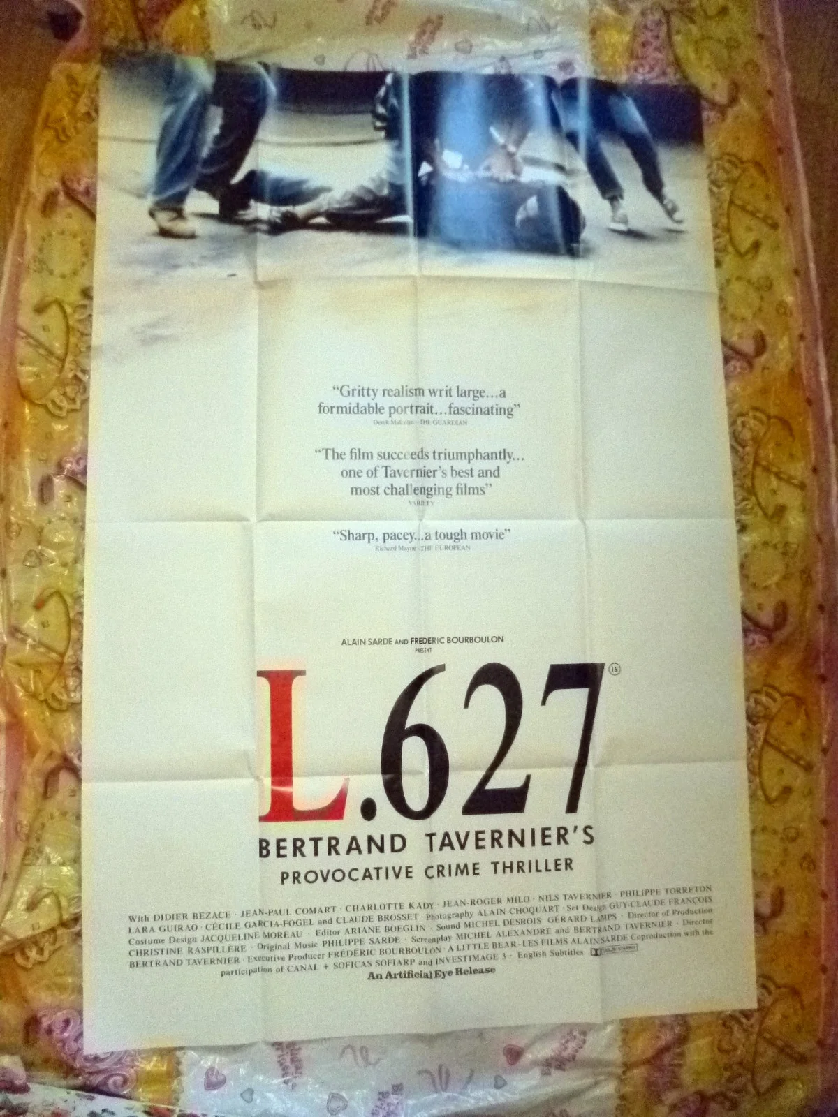 UK Quad Poster- L.627 1992 Bertrand Tavernier,D Beza(apx. 40x60 inch; Org, Exc*), изображение 2