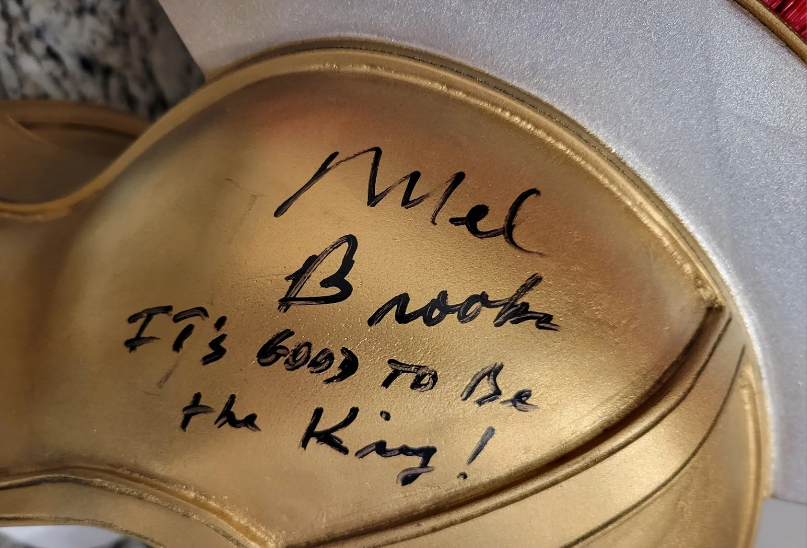 Mel Brooks — MEL BROOKS signed autograph Quote HISTORY OF THE WORLD Roman Helmet JSA RARE, изображение 2