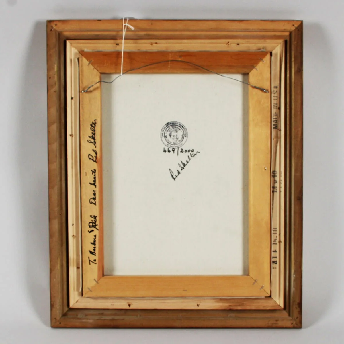 Red Skelton Signed Artwork Autographed x3 "Crazy Quilt Clown"- COA JSA, image 5