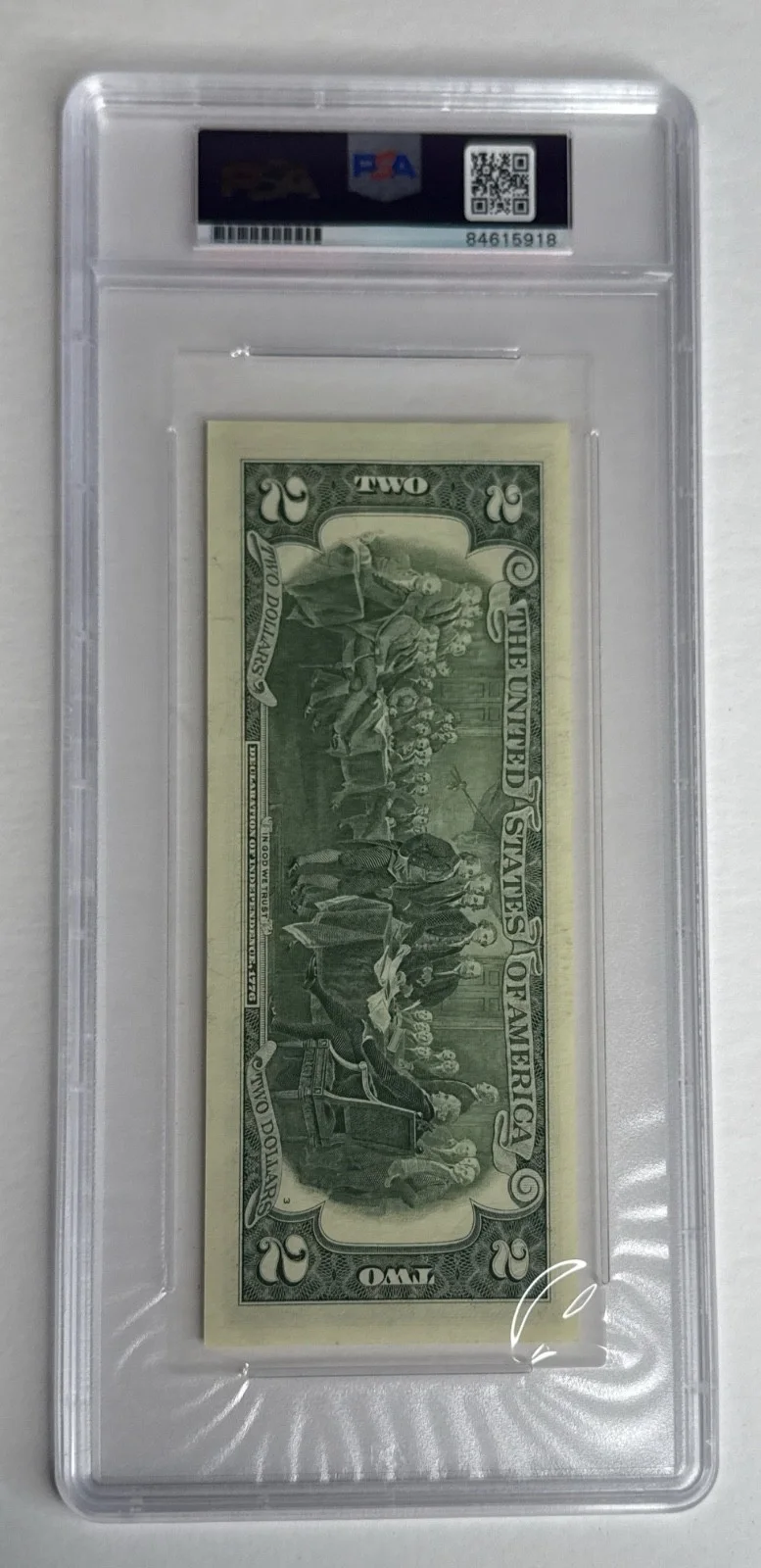 Charlie Sheen — Charlie Sheen Signed 2 Dollar Bill PSA Slabbed Auto 10 'Bed Fox' PSA 84615918, изображение 3