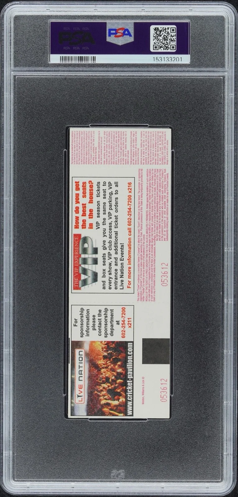 Chris Brown Signed Autographed Ticket “Up Close And Personal” Tour 9/30/06 PSA/D, изображение 2