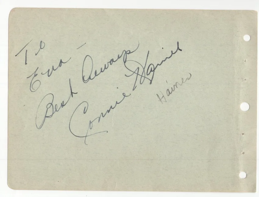 Helen Mack Signed Page / Autographed Actress Son of Kong / Connie Haines, изображение 2
