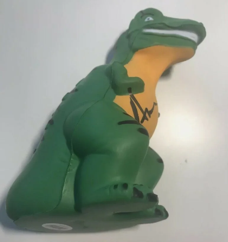 Bam Box Signed Aaron Laplante T-Rex Primal TV Movie Animated Bam COA Rare Voice, изображение 4