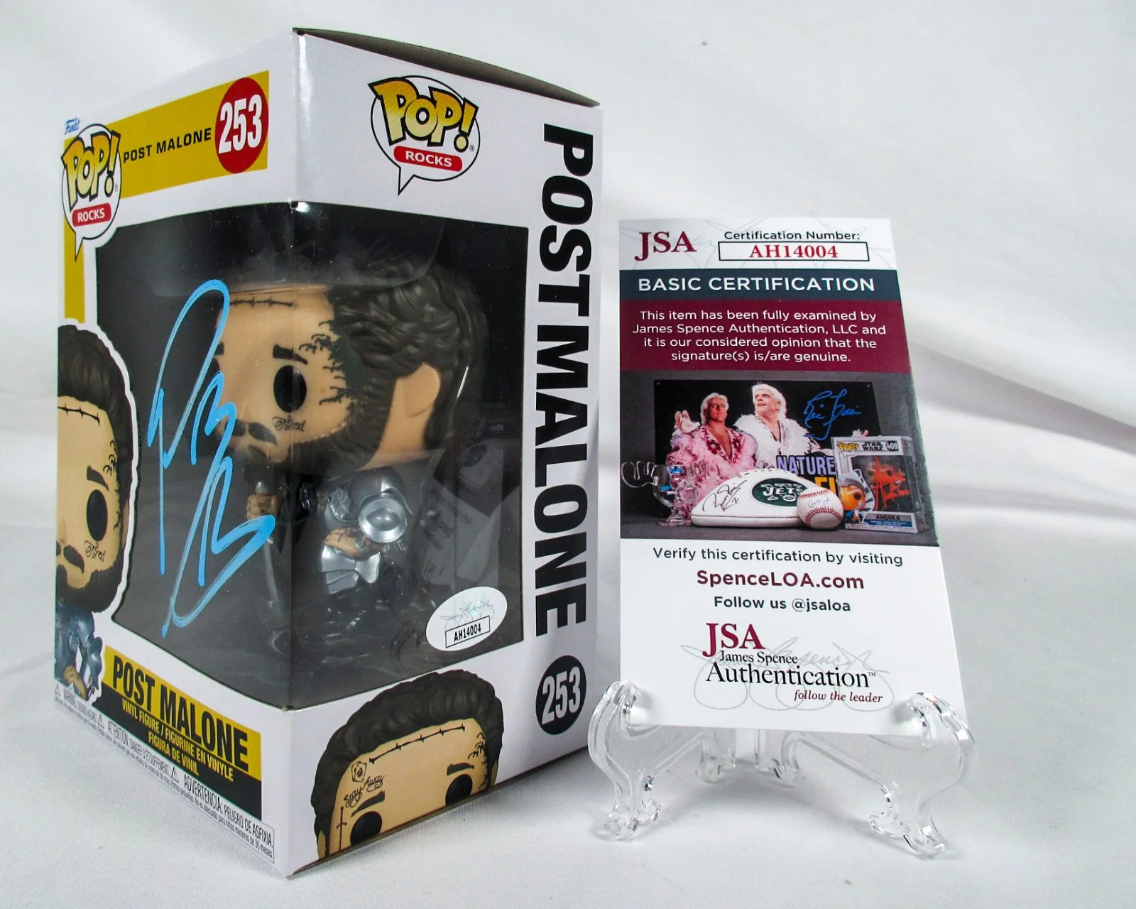 Post Malone Signed Funko 253 Hollywood’s Bleeding Armour EXACT Proof JSA, image 4