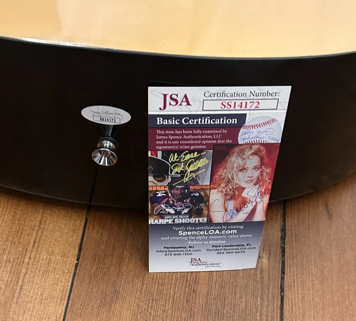 Taylor Janzen signed Acoustic Guitar JSA COA Certificate, image 2
