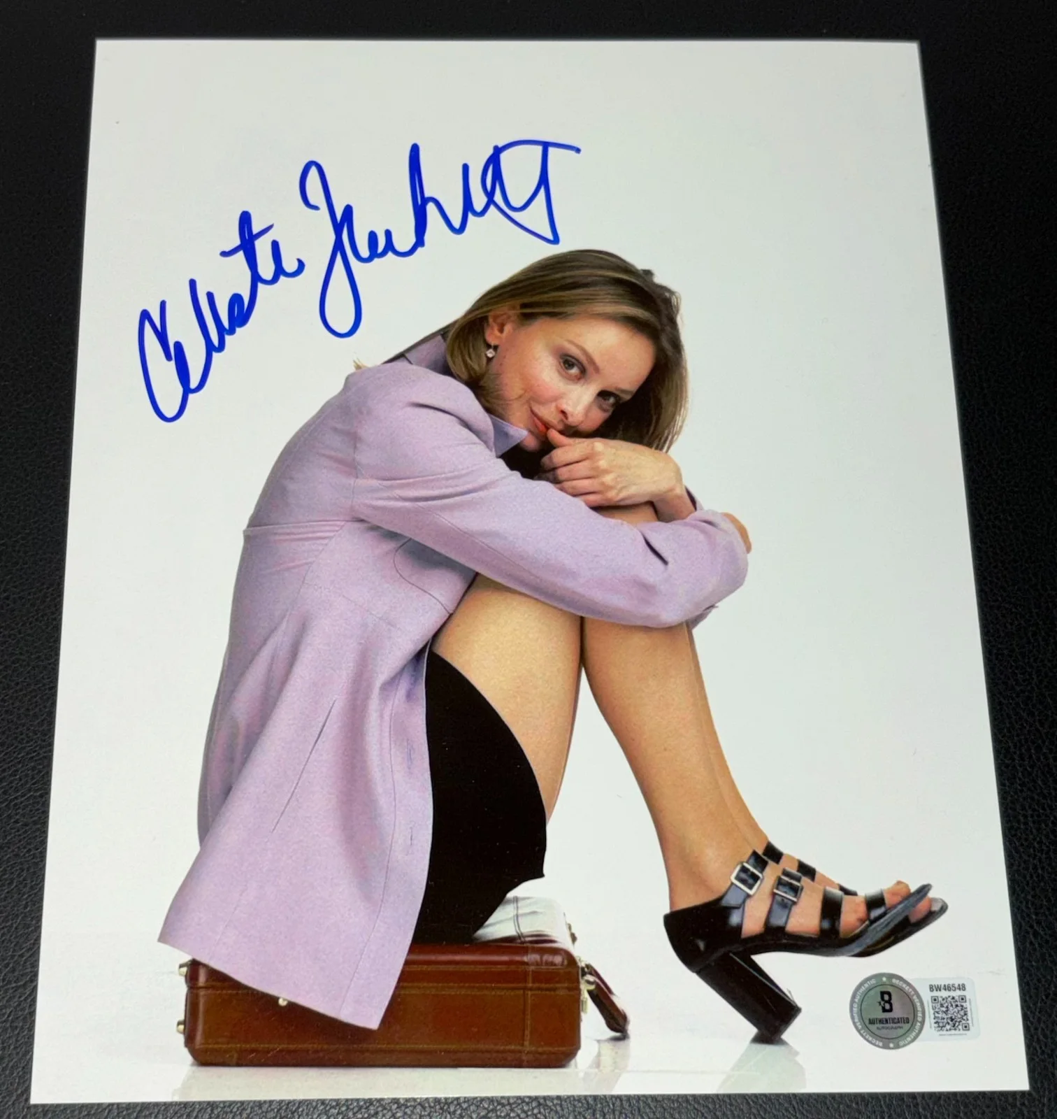 Calista Flockhart — Calista Flockhart Signed Autograph 8x10 Photo Authentic Ally McBeal Beckett BAS