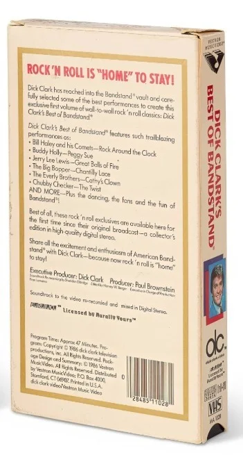Autographed 1986 Chubby Checker Dick Clark's American Bandstand VHS Tape Singed, изображение 2