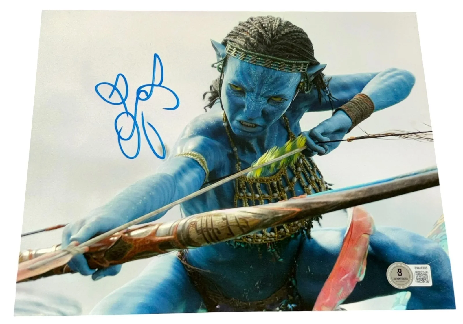 Zoe Saldana — Zoe Saldana Signed Autographs 8x10 Photo Authentic Avatar: Fire and Ash Beckett