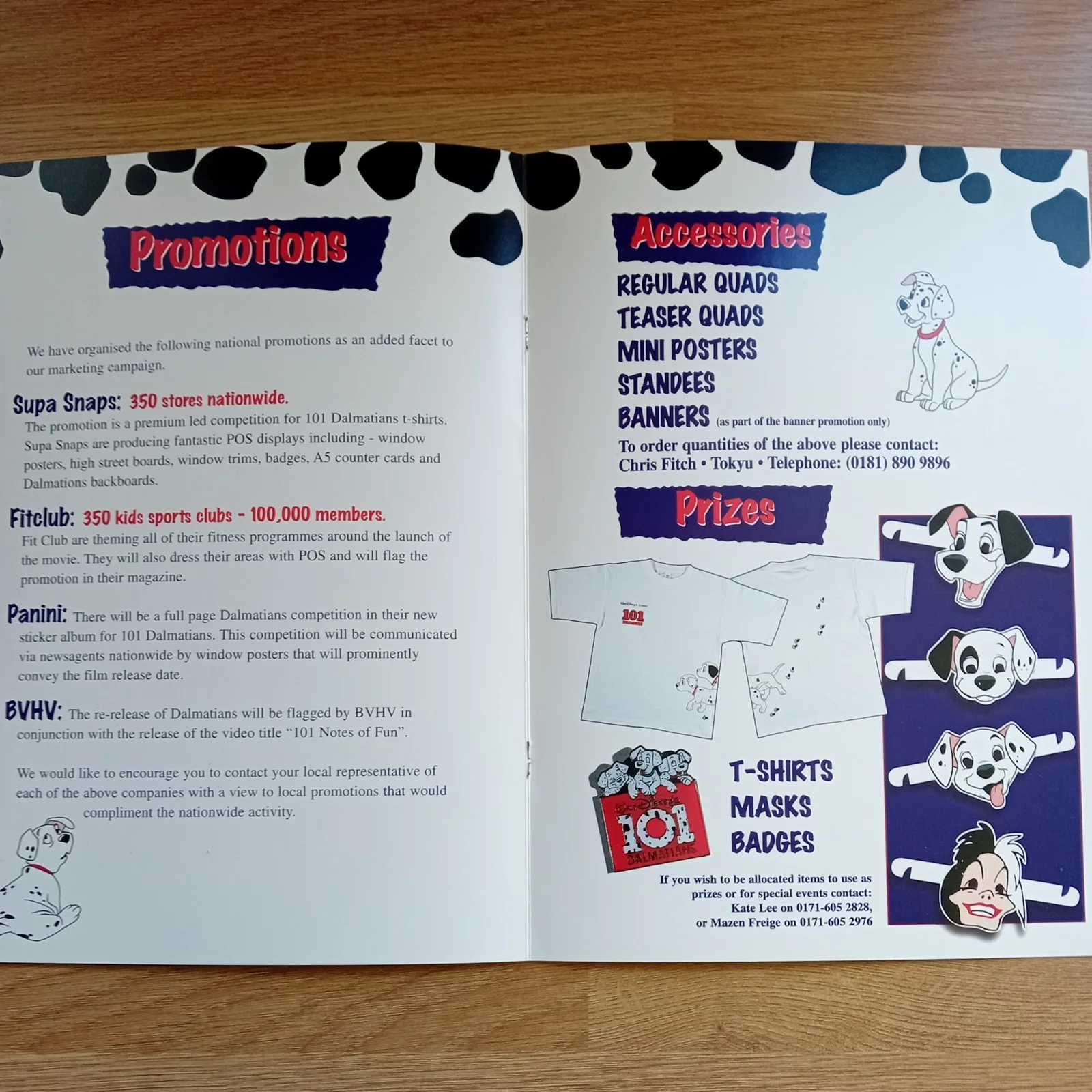 Walt Disney 101 DALMATIANS 1995 UK Cinema Campaign Pack / Promotional Press Kit, изображение 3