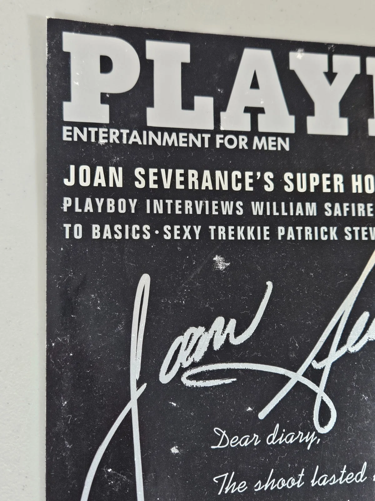 November 1992 JOAN SEVERANCE COA PLAYBOY Cover Only Signed AUTO In-Person, изображение 2