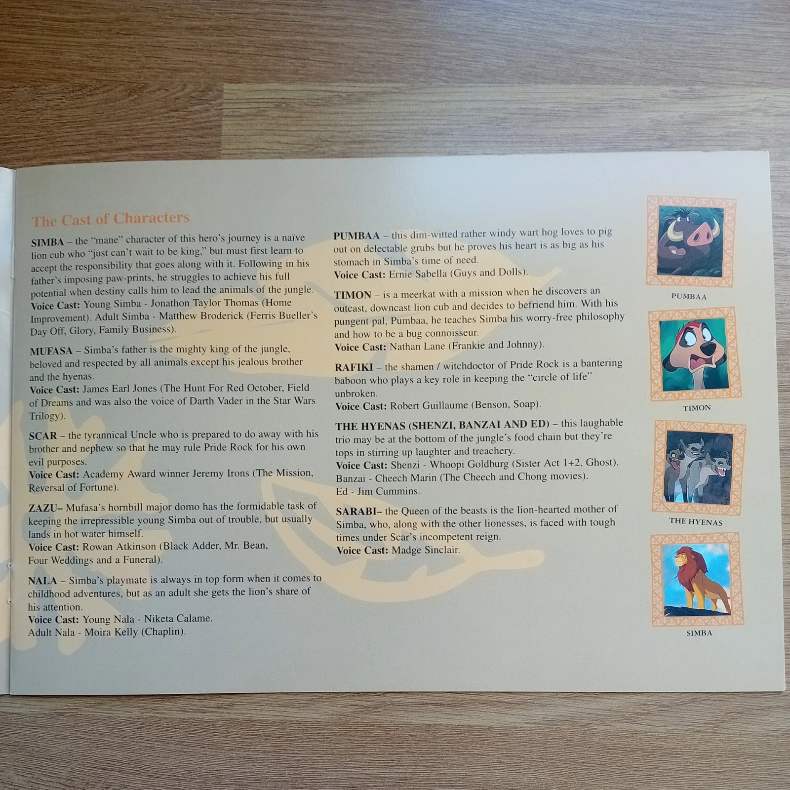 Walt Disney THE LION KING 1994 UK Cinema Synopsis / Promotional Press Kit, изображение 3