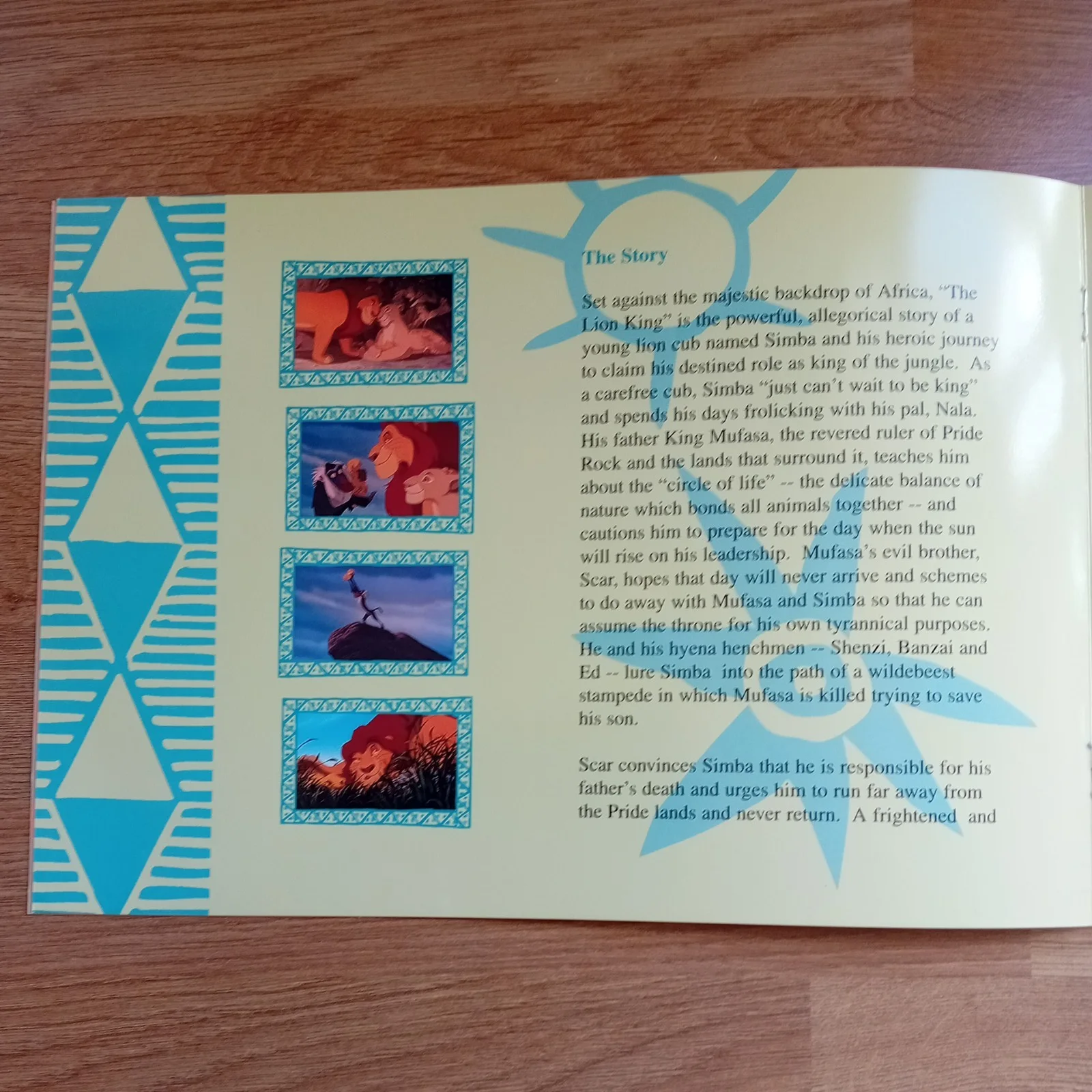 Walt Disney THE LION KING 1994 UK Cinema Synopsis / Promotional Press Kit, изображение 4