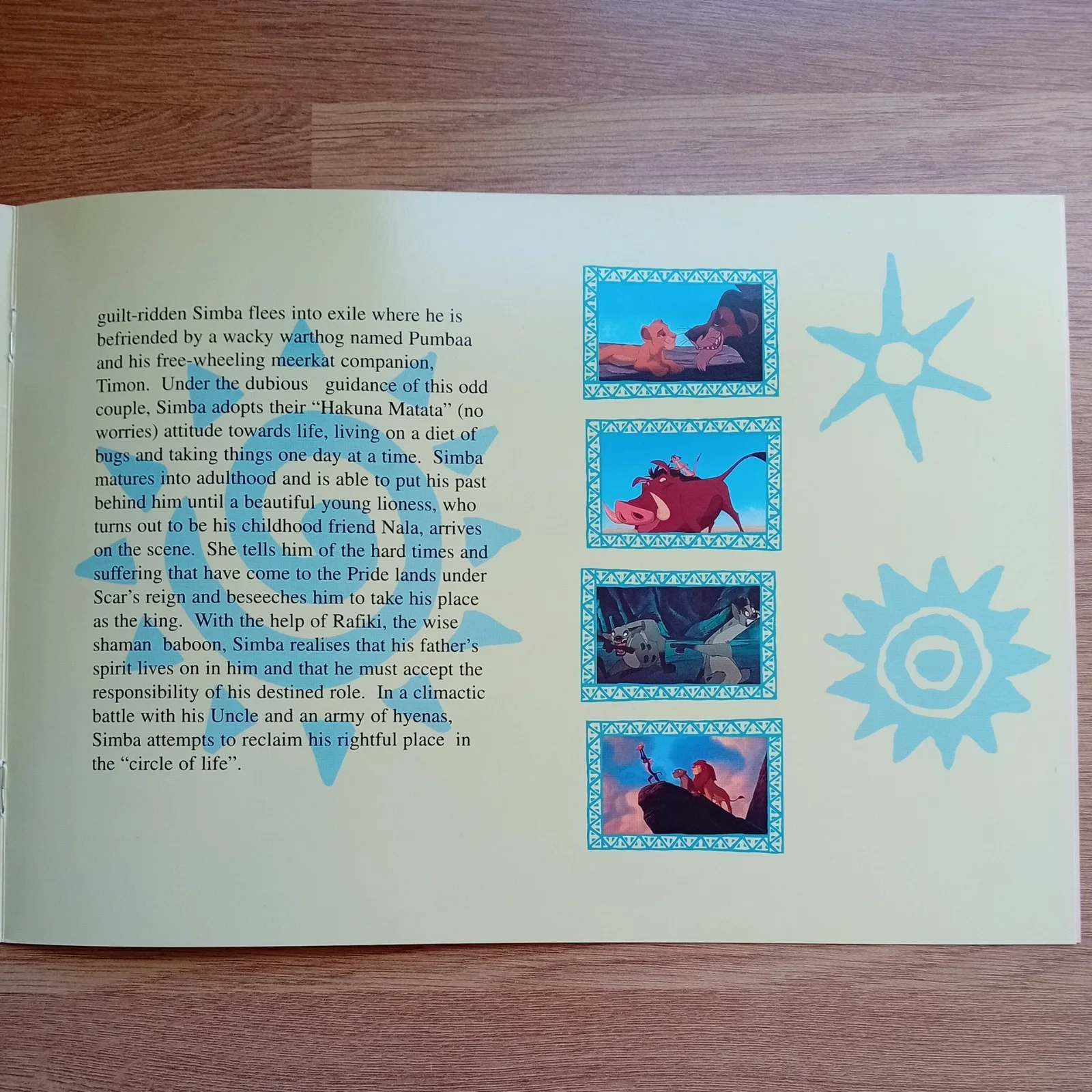 Walt Disney THE LION KING 1994 UK Cinema Synopsis / Promotional Press Kit, изображение 5