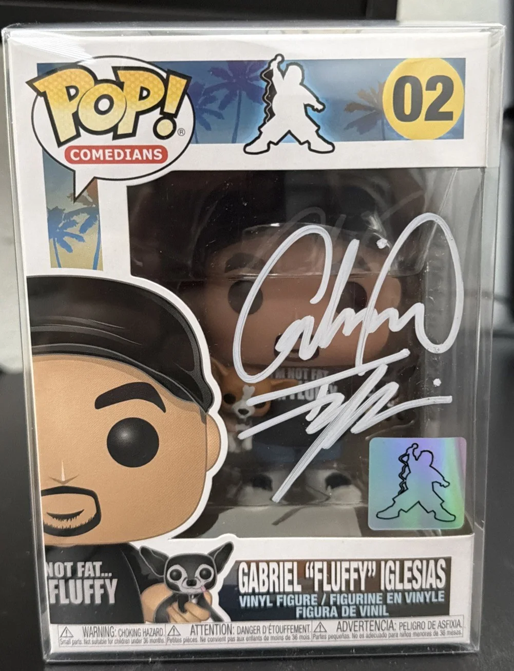 Gabriel Fluffy Iglesias — SIGNED Funko Pop Gabriel 'Fluffy' Iglesias Comedians 02 Vinyl Figure w/protector
