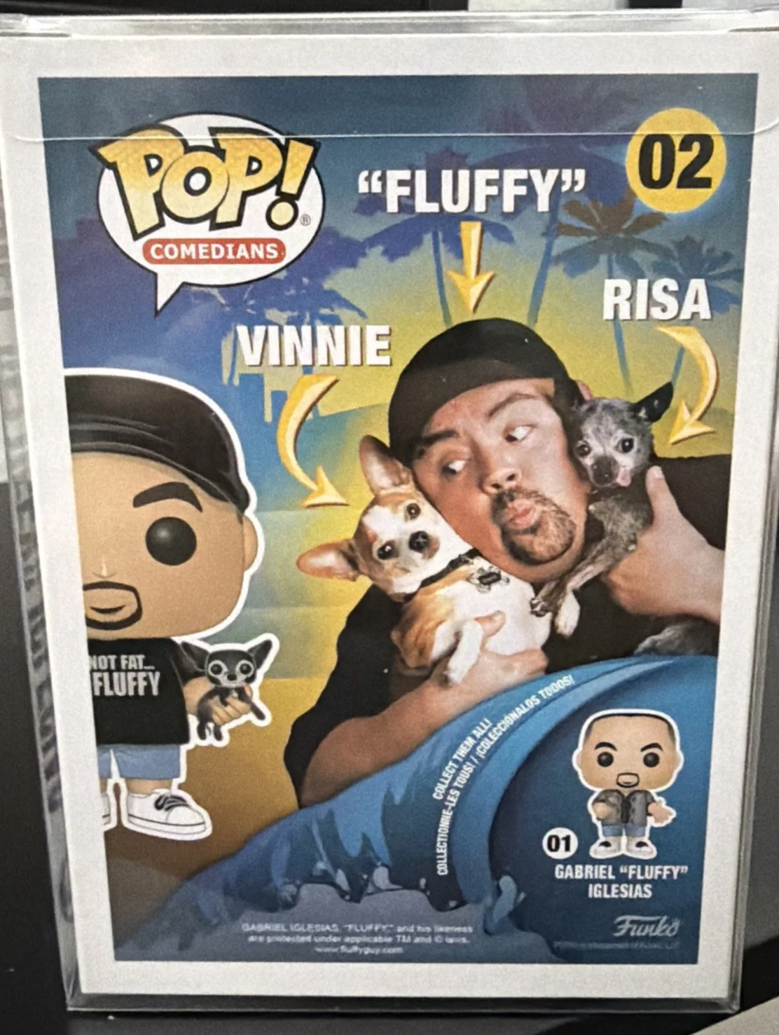 Gabriel Fluffy Iglesias — SIGNED Funko Pop Gabriel 'Fluffy' Iglesias Comedians 02 Vinyl Figure w/protector, изображение 2
