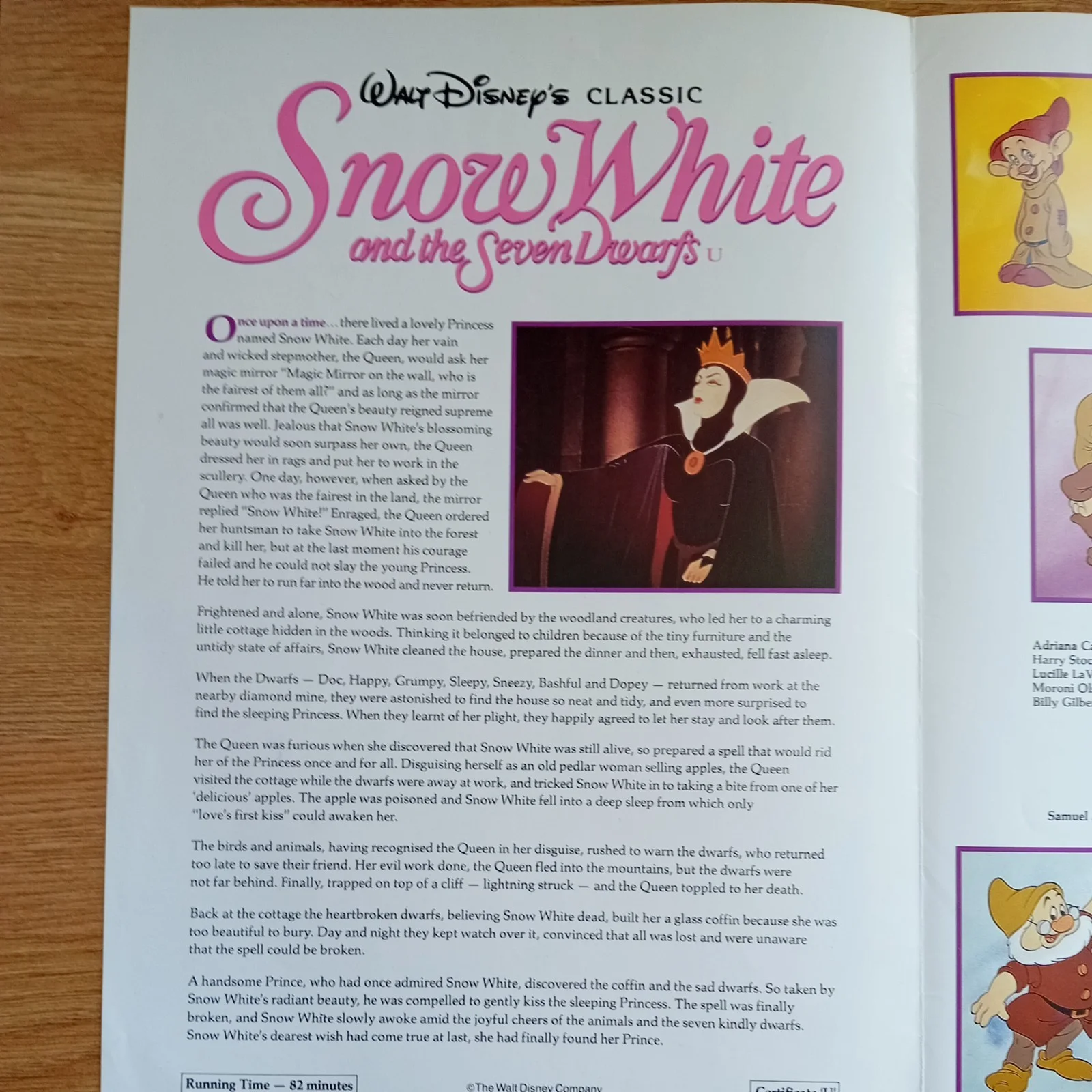Walt Disney SNOW WHITE 1994 UK Cinema Campaign Pack / Promotional Press Kit, изображение 3