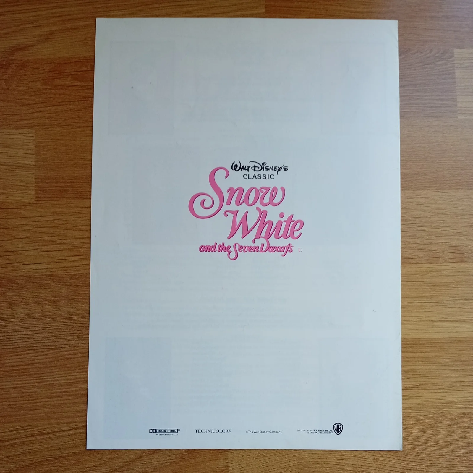 Walt Disney SNOW WHITE 1994 UK Cinema Campaign Pack / Promotional Press Kit, изображение 5