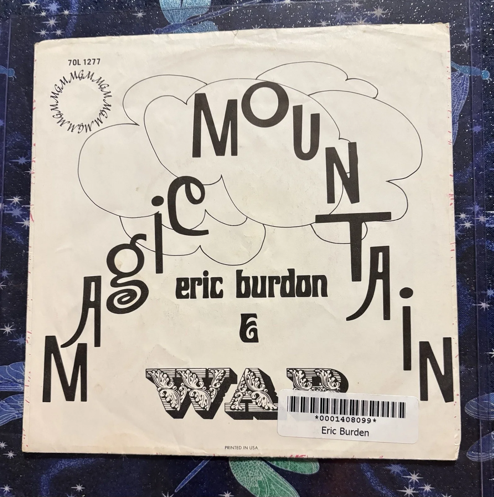 Eric Burdon Animals Lead Singer Signed 45 Sleeve Spill the Wine, War W/COA, изображение 2