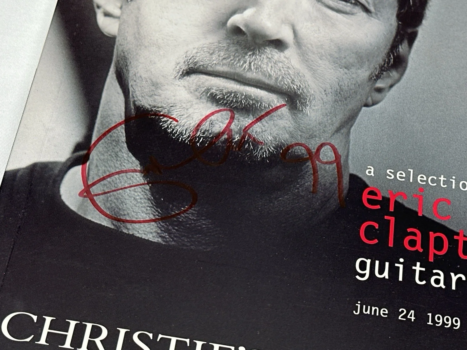 Eric Clapton REAL Hand SIGNED A Selection Of Guitars Auction Book, image 2