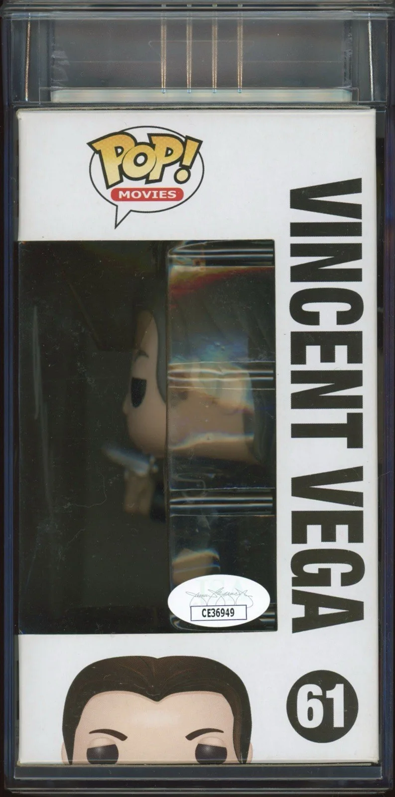 John Travolta Autographed Vincent Vega Pulp Fiction Signed Funko Pop JSA & PSA, image 3