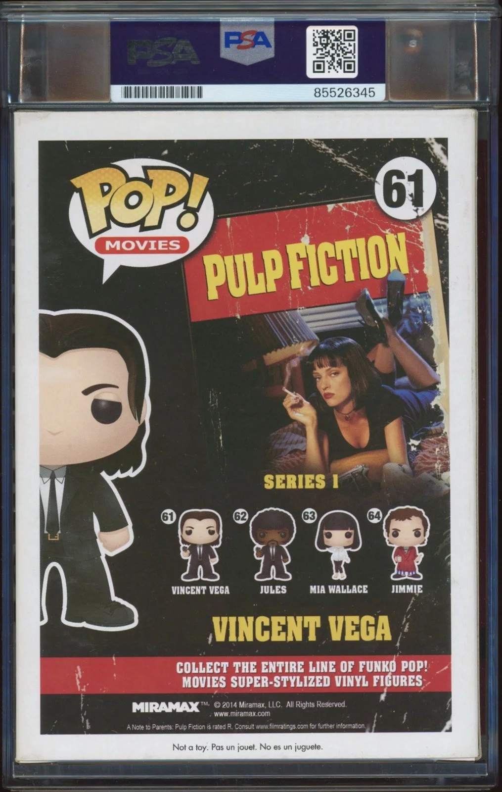 John Travolta Autographed Vincent Vega Pulp Fiction Signed Funko Pop JSA & PSA, image 4