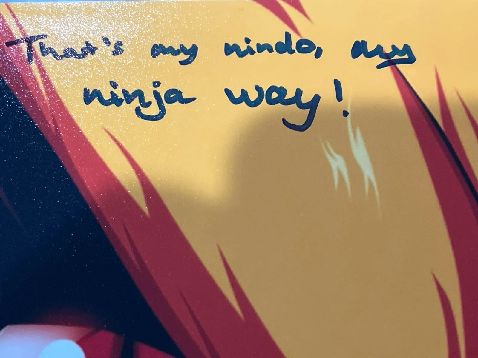 Maile Flanagan Signed Naruto 11x14 Beckett Witness Auto “My Ninja Way”, изображение 2
