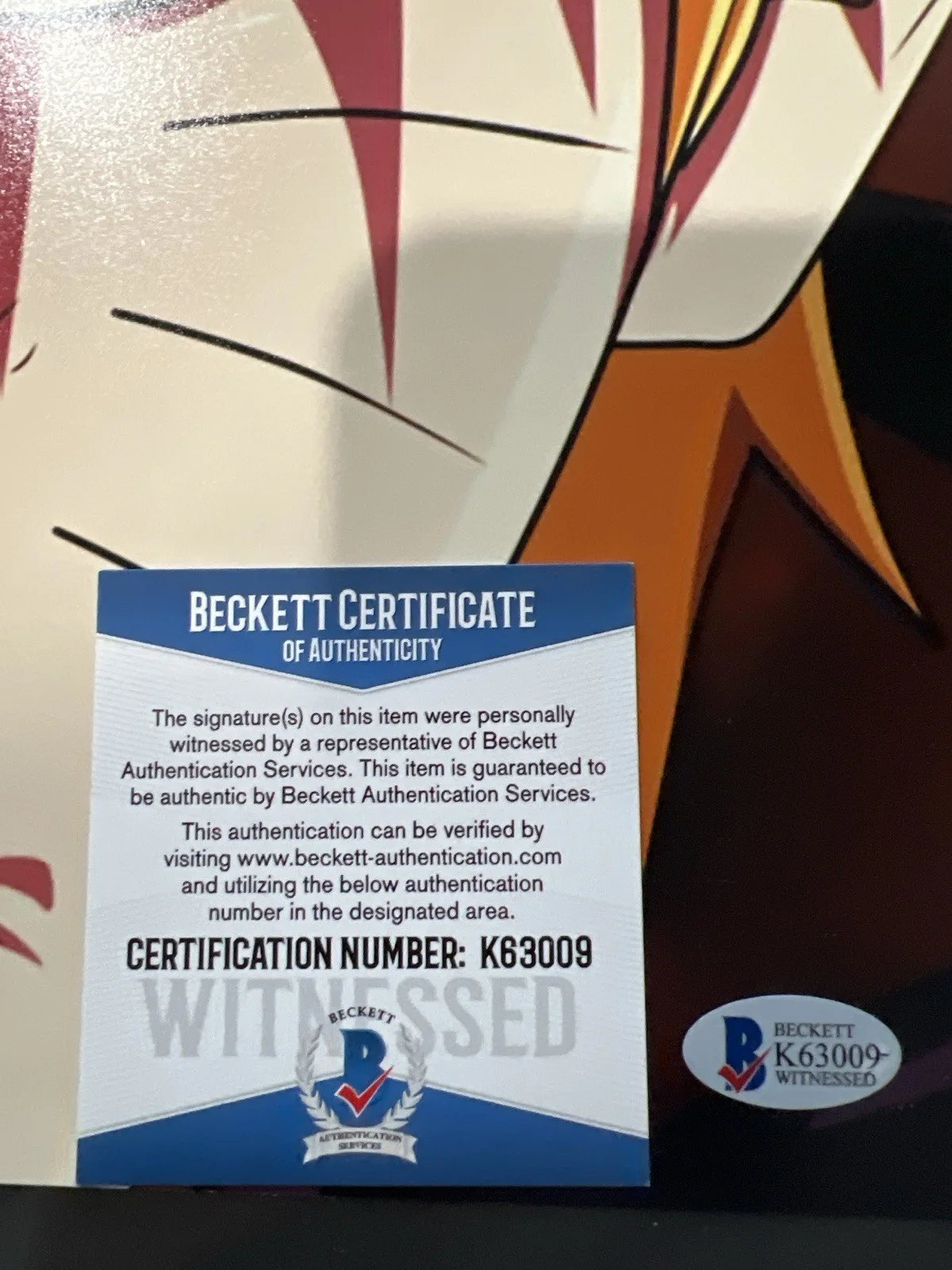 Maile Flanagan Signed Naruto 11x14 Beckett Witness Auto “My Ninja Way”, изображение 4
