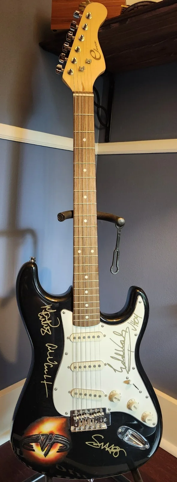 Van Halen Autographed Guitar with COA, image 2