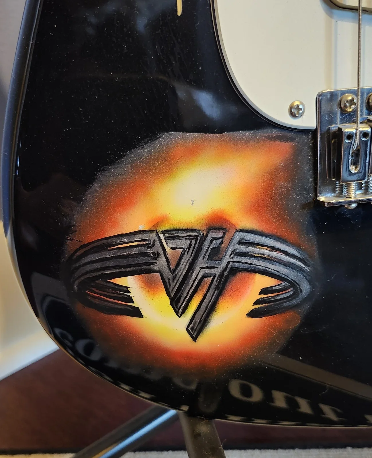 Van Halen Autographed Guitar with COA, image 3