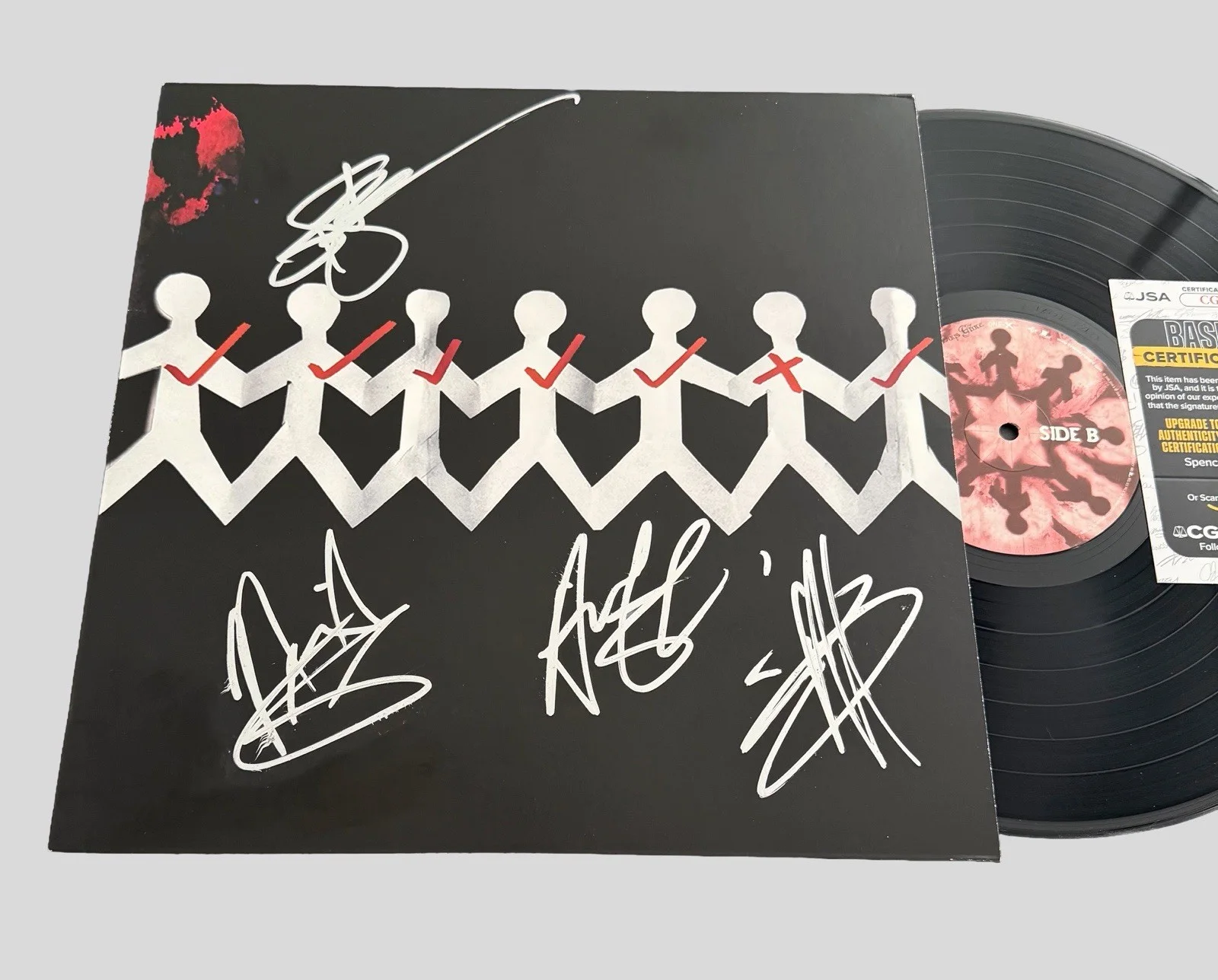 THREE DAYS GRACE SIGNED ONE X VINYL ADAM GONTIER + BRAD + BARRY + NEIL w/JSA COA, изображение 2