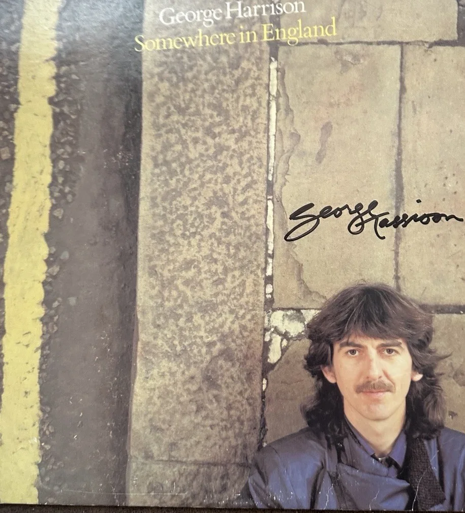 George Harrison — George Harrison Autographed Album Somewhere In England Authentic Autograph ￼, image 2