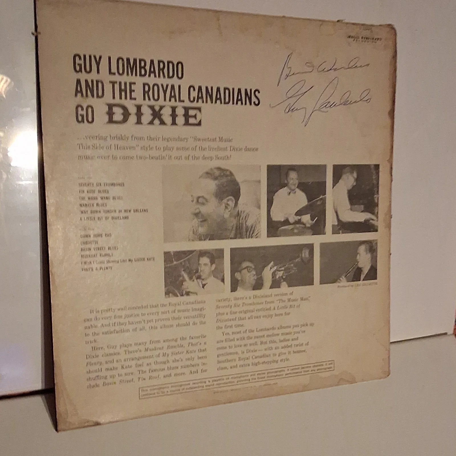 Autographed Vinyl Record Lombardo & The Royal Canadians Go Dixie!, изображение 5