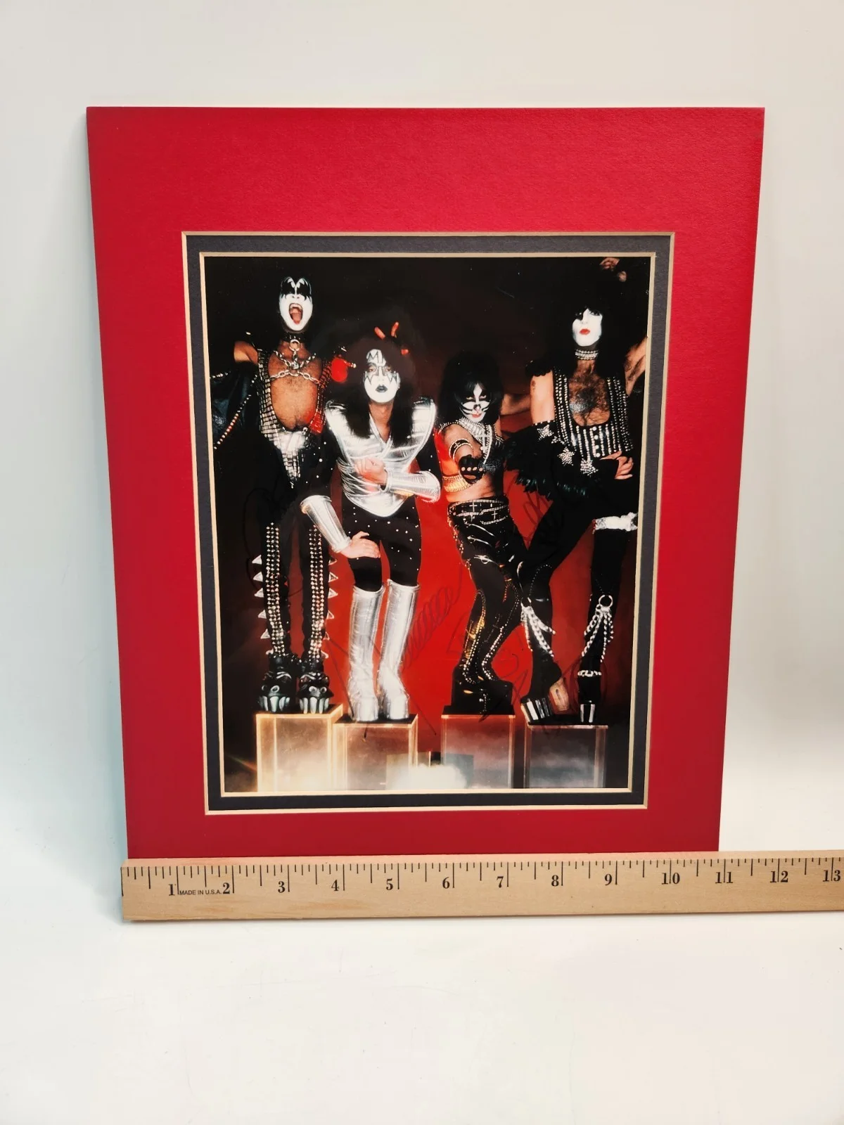 KISS Signed Band Portrait Photograph All Four Member Signatures W/ COA, изображение 3