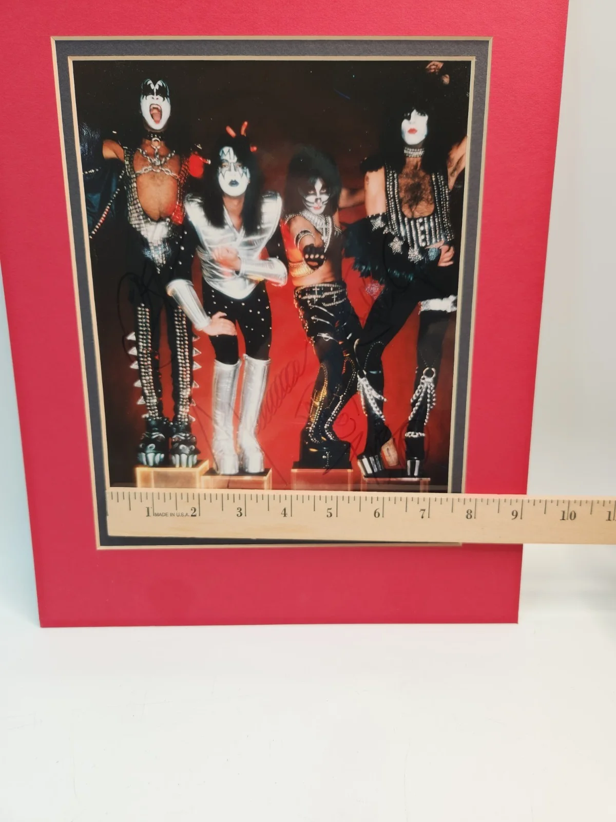 KISS Signed Band Portrait Photograph All Four Member Signatures W/ COA, изображение 4