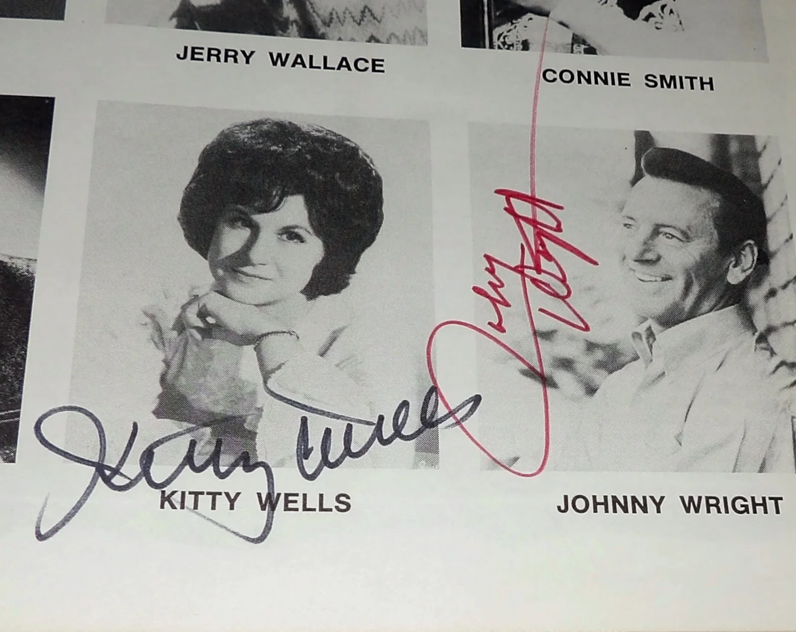 RARE 1970's COUNTRY MUSIC SOUVENIR PROGRAM HANDSIGNED X19 - ROBBINS-WELLS-SNOW++, изображение 3