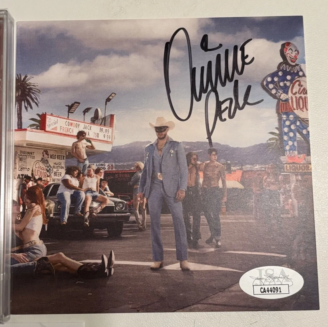 ORVILLE PECK STAMPEDE AUTOGRAPHED SIGNED ART CARD NEW CD JACKET JSA COA CA44091, изображение 2