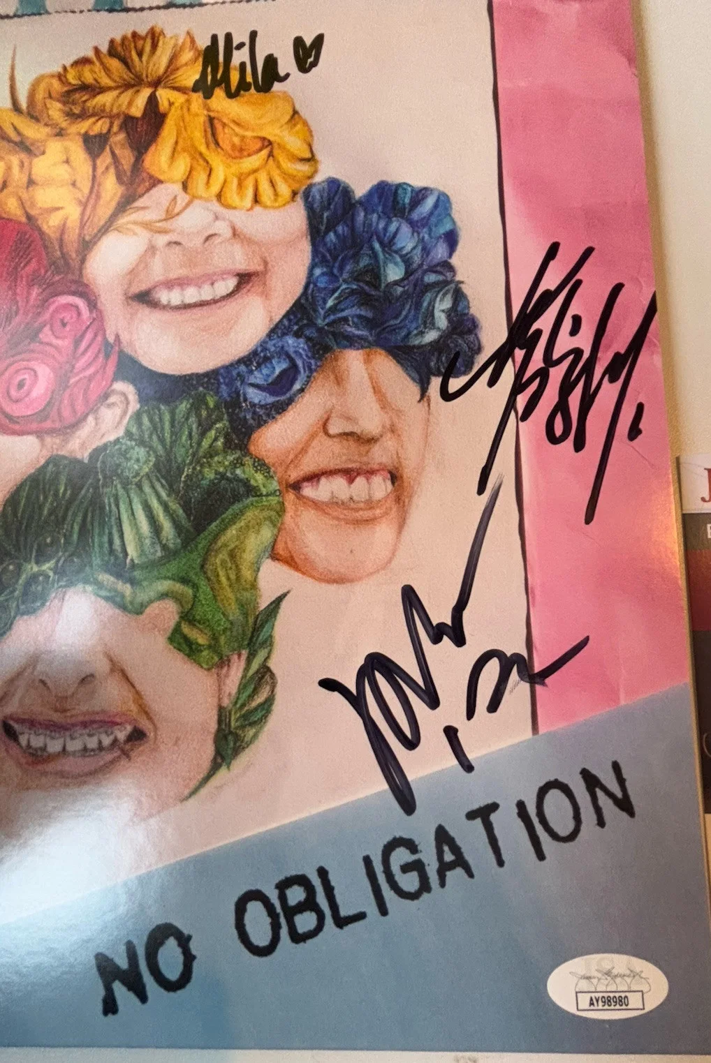 THE LINDA LINDAS SIGNED AUTOGRAPHED JACKET NO OBLIGATION VINYL JSA COA AY98980, image 3