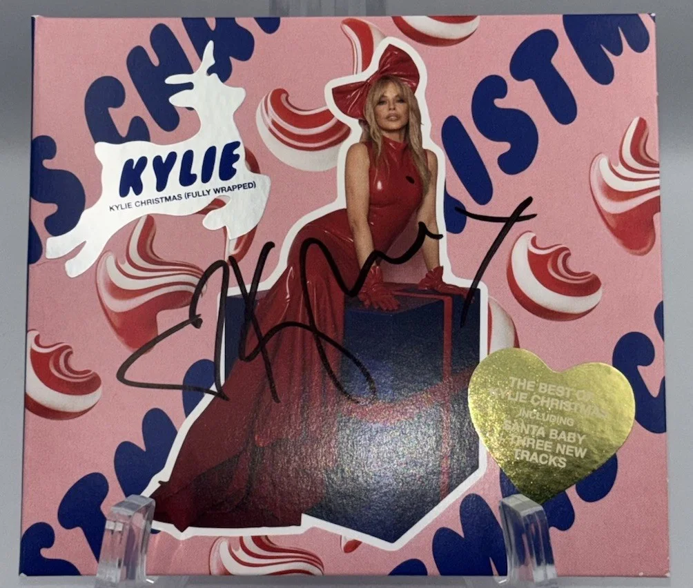 KYLIE MINOGUE AUTOGRAPHED KYLIE CHRISTMAS FULLY WRAPPED CD SIGNED ON THE COVER, image 2