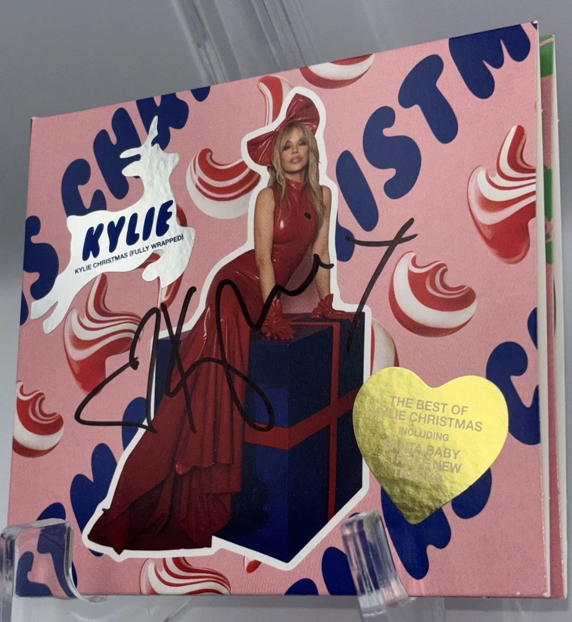 KYLIE MINOGUE AUTOGRAPHED KYLIE CHRISTMAS FULLY WRAPPED CD SIGNED ON THE COVER, image 4