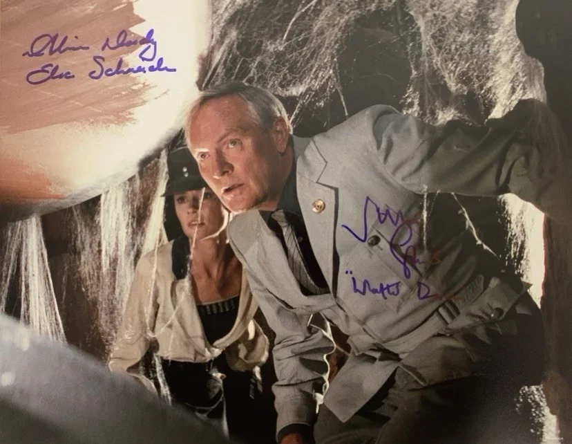 Alison Doody and Julian Glover — Alison Doody & Julian Glover Signed/Inscribed 11x14 Indiana Jones Photo(2) - BAS