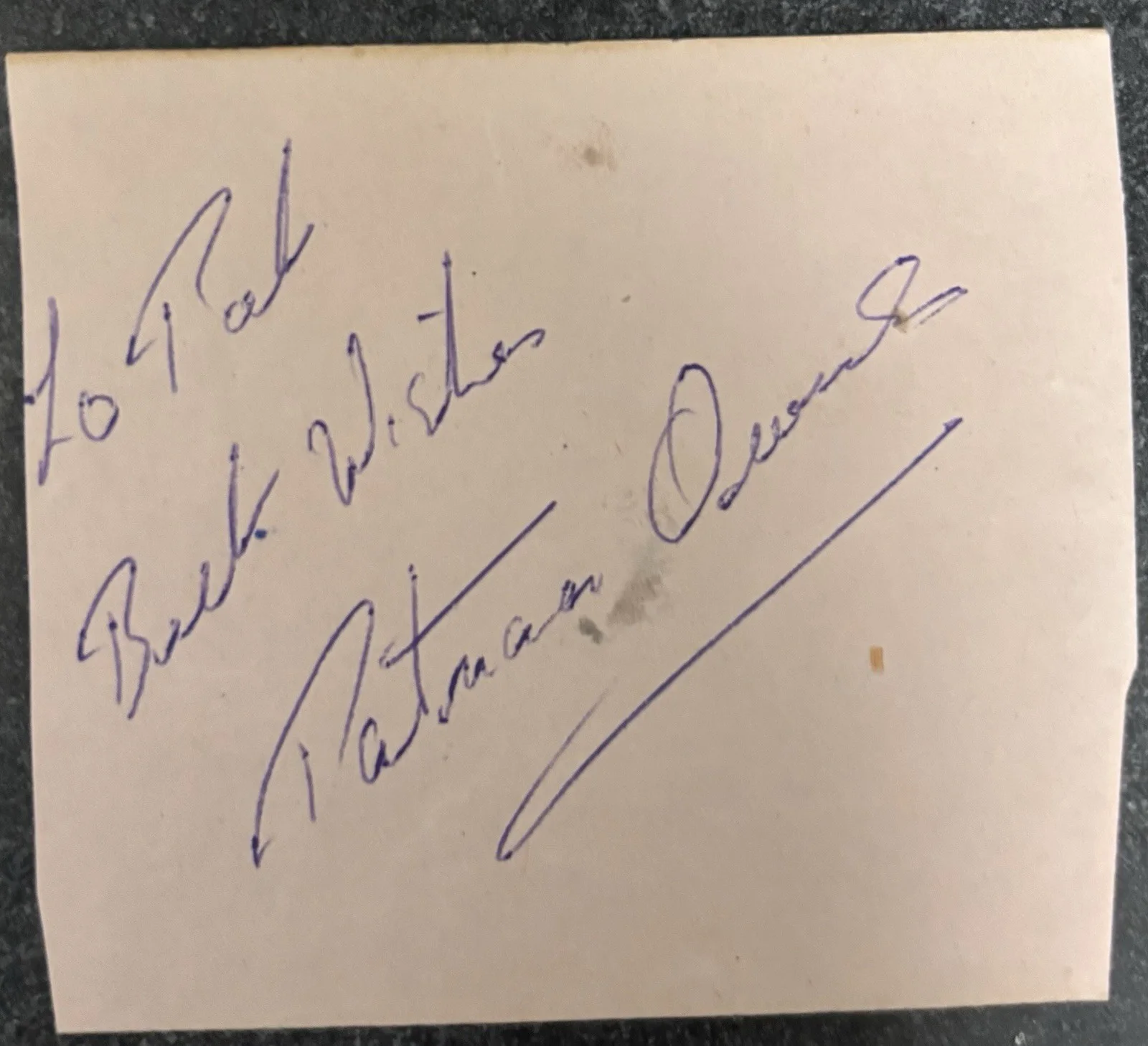 Patricia Owen’s Autograph - “The Fly”, image 2
