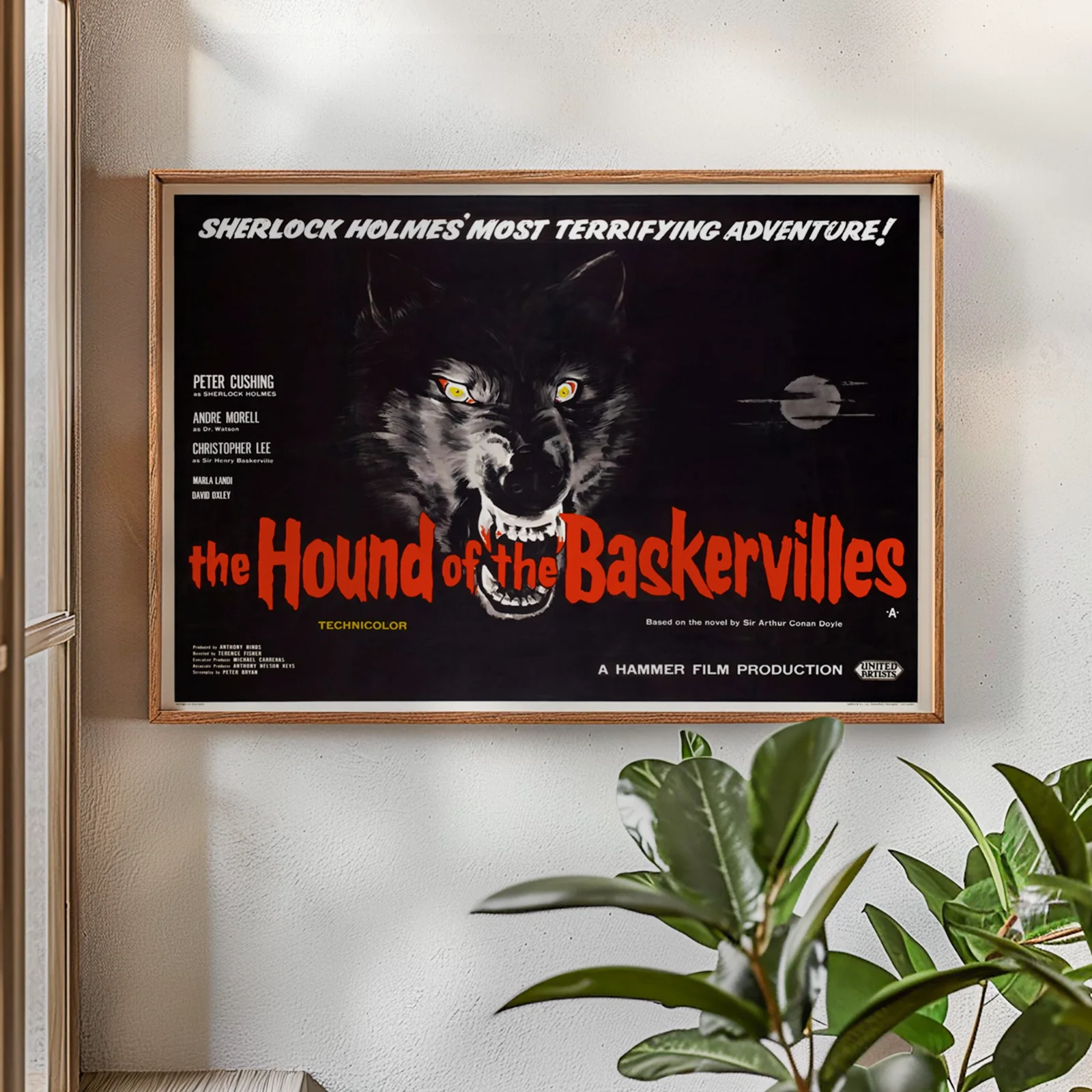 The Hound Of The Baskervilles 1959 Film Restored 30" x 40" UK Quad Poster, изображение 2