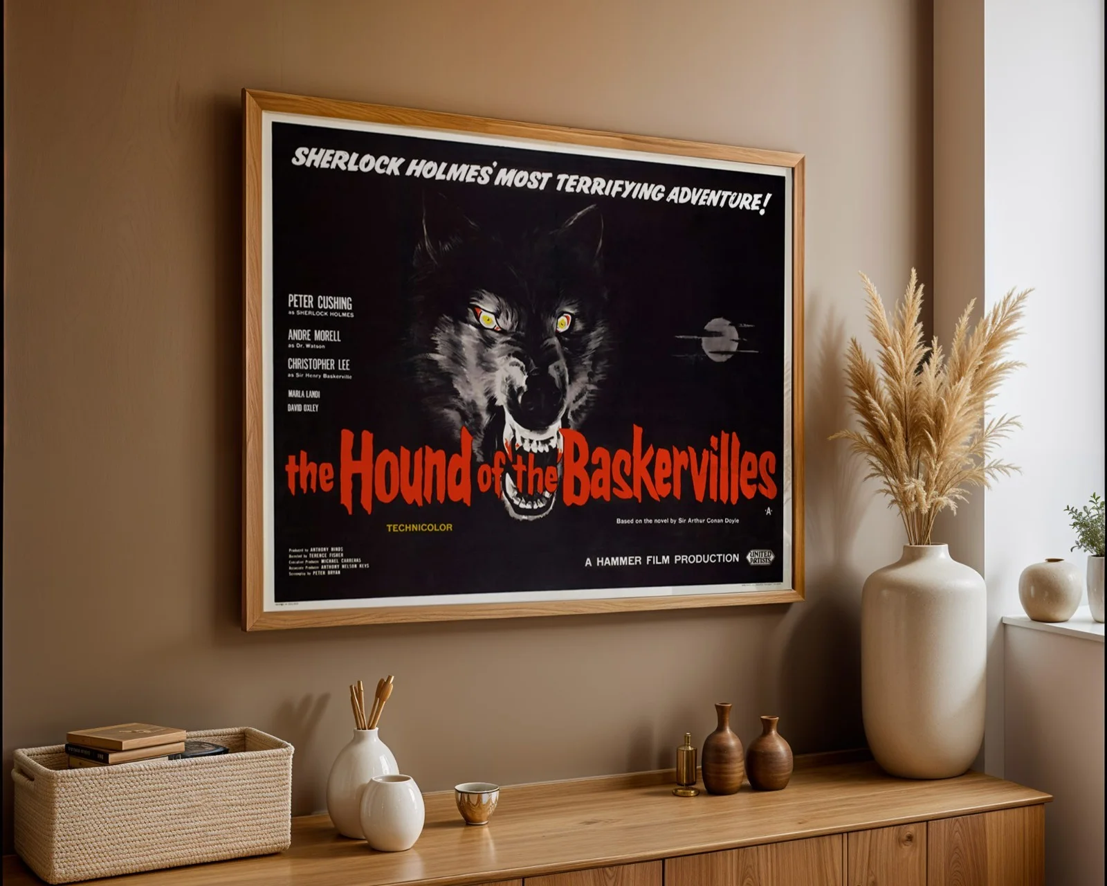 The Hound Of The Baskervilles 1959 Film Restored 30" x 40" UK Quad Poster, изображение 3