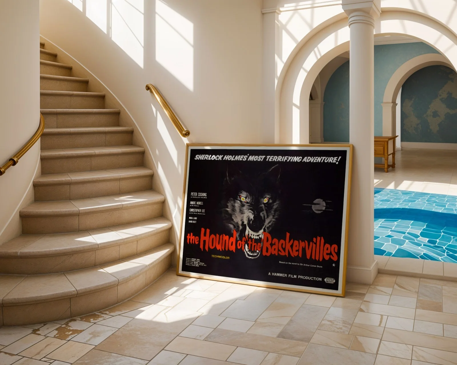 The Hound Of The Baskervilles 1959 Film Restored 30" x 40" UK Quad Poster, изображение 4
