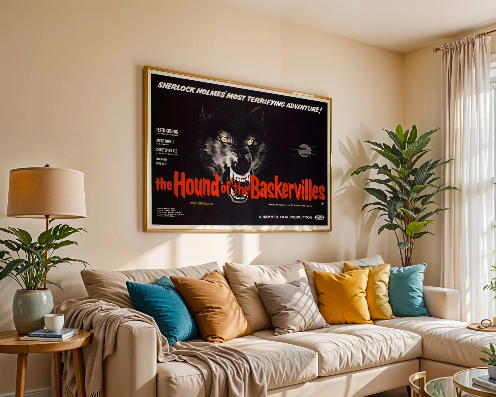 The Hound Of The Baskervilles 1959 Film Restored 30" x 40" UK Quad Poster, изображение 5